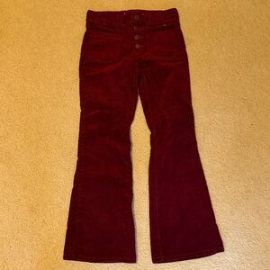 GAP Kids Burgundy Flare High Rise Pants size 8